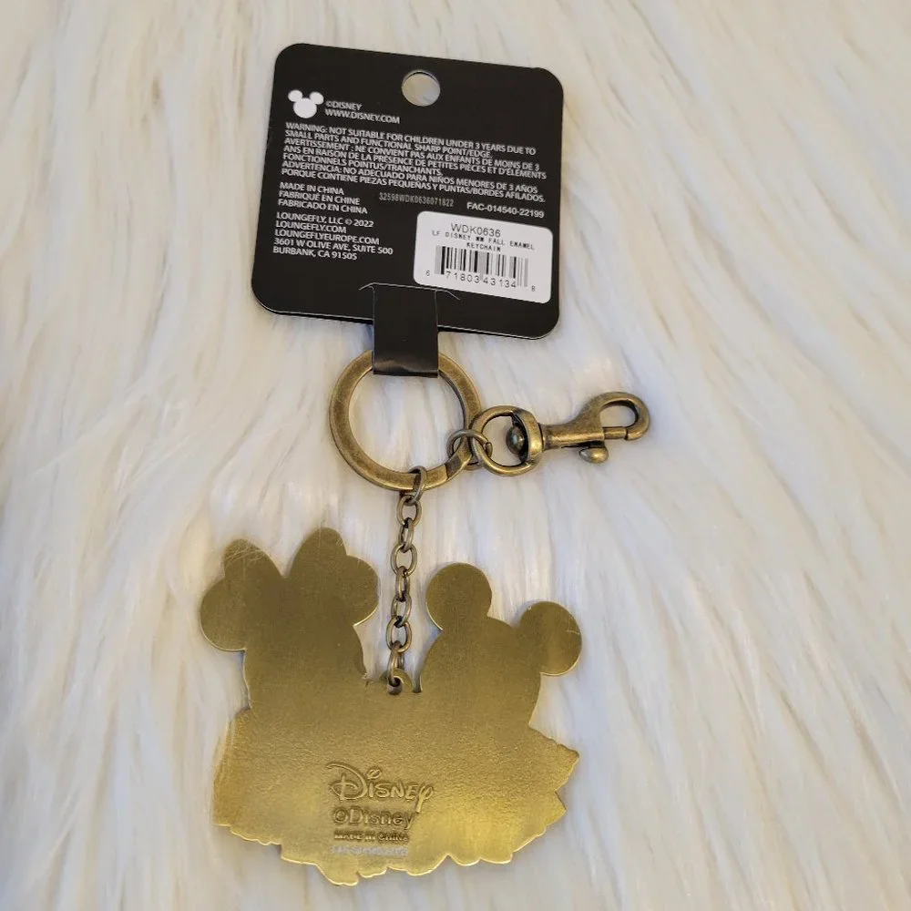 Disney Autumn Mickey & Minnie Mouse Keychain